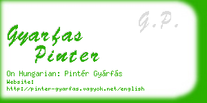 gyarfas pinter business card