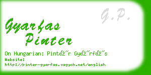 gyarfas pinter business card